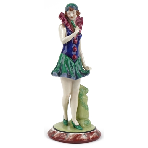 469 - Royal Dux Czechoslovakia figurine of a French Lady, numbered 3000 to the base, 40cm high