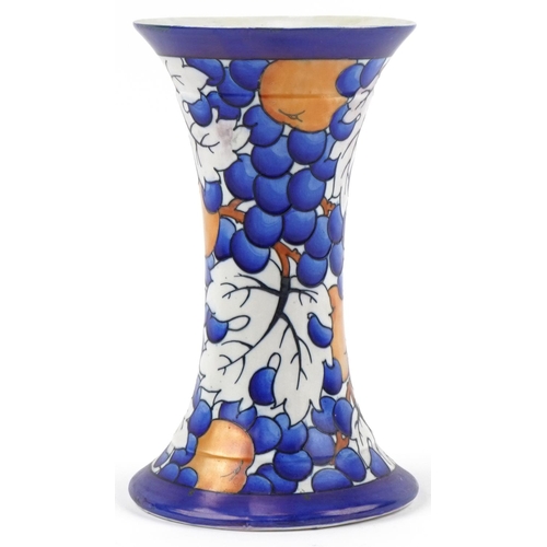 218 - Charlotte Rhead for Burleigh Ware New Vine grape design vase, signature to base, 28cm high