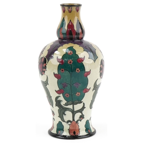 244 - Frederick Rhead for Royal Cauldon Cairoware vase decorated with Bokhara Ganges, 32cm high