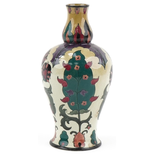 244 - Frederick Rhead for Royal Cauldon Cairoware vase decorated with Bokhara Ganges, 32cm high