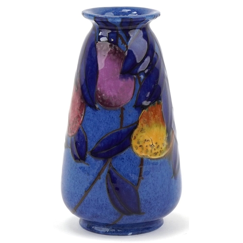 213 - Charlotte Rhead for Burleigh Ware Blue Plums floral vase, signature and numbered 4497 to base, 16cm ... 