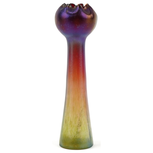 513 - Josef Rindskopf Czech Republic glass vase, 34cm high