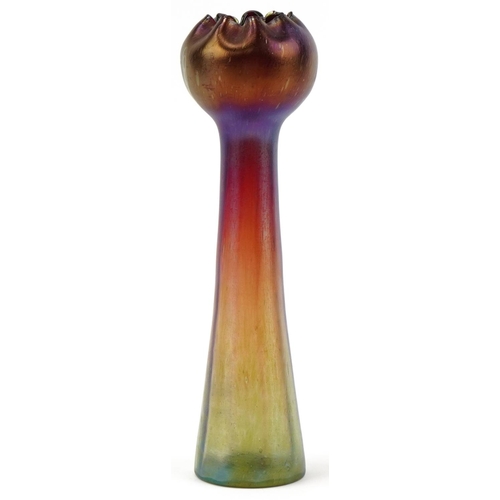 513 - Josef Rindskopf Czech Republic glass vase, 34cm high