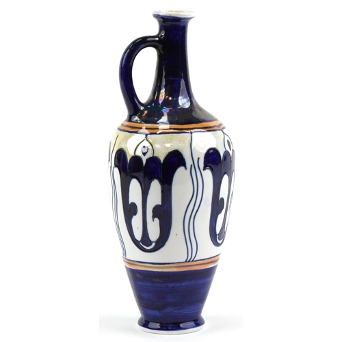 209 - Charlotte Rhead for Bursley Ware abstract jug, numbered 433 to base, 33cm high