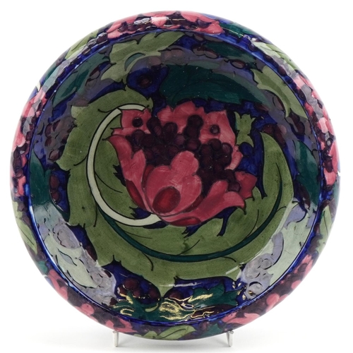 374 - Charlotte Rhead for Bursley Ware Seed Poppy bowl, numbered P28, 24cm wide