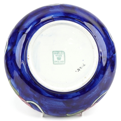 374 - Charlotte Rhead for Bursley Ware Seed Poppy bowl, numbered P28, 24cm wide