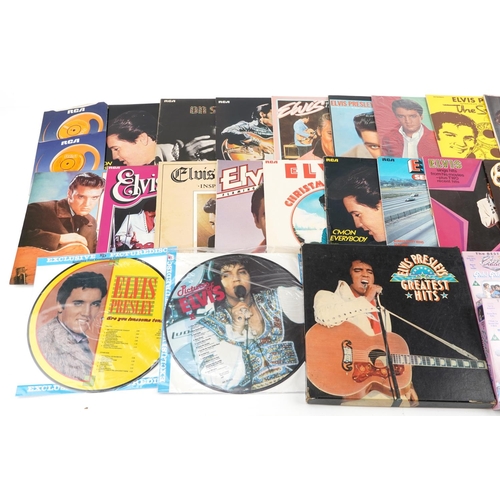 1484 - Elvis Presley vinyl LP records, VHS cassettes and picture disc