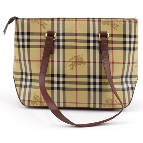 1522 - Burberry, Nova check handbag, 34cm wide