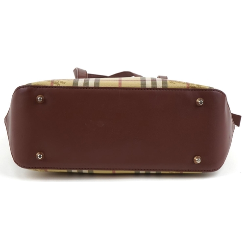 1522 - Burberry, Nova check handbag, 34cm wide