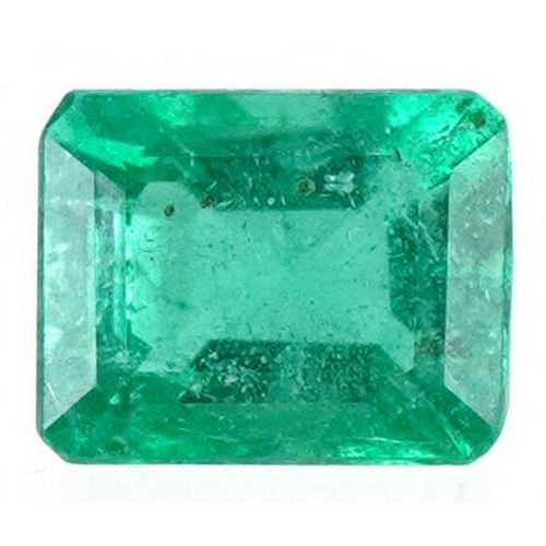 3358 - Columbian rectangle cut emerald, approximately 6.40mm x 5.10mm x 4.70mm deep