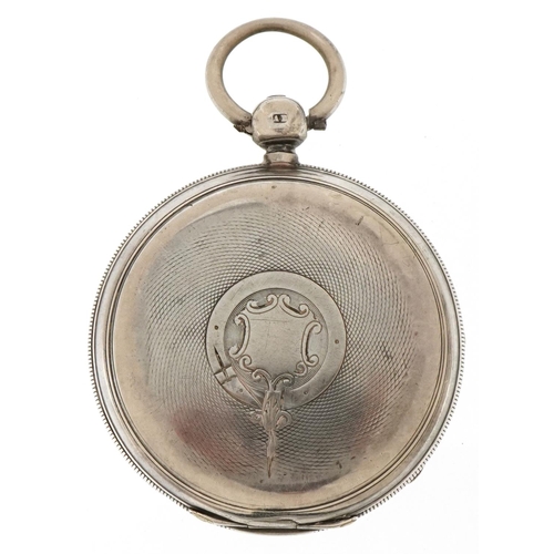 3356 - Thomas Brown, Victorian gentlemen's silver open face pocket watch having enamelled and subsidiary di... 