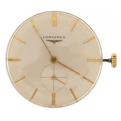 3432 - Longines, gentlemen's manual wind wristwatch movement numbered 11274833, 29mm in diameter