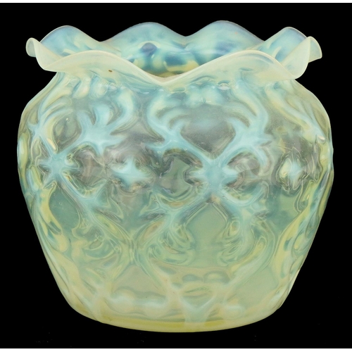 281 - Vaseline glass bowl, 11cm high