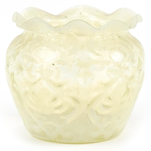 281 - Vaseline glass bowl, 11cm high