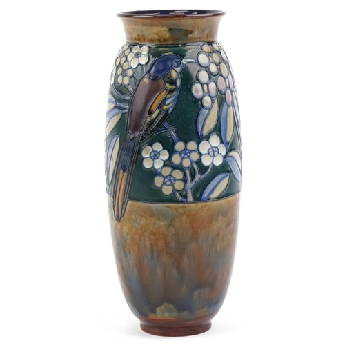 268 - Royal Doulton Art Nouveau vase By Harry Simeon, numbered 1463 and initialled to the base, 35cm high