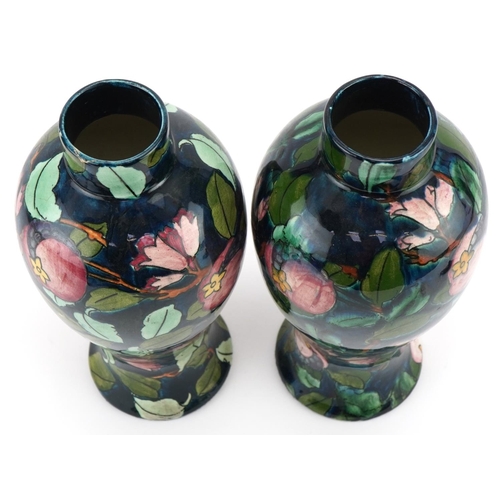 221 - Pair of Charlotte Rhead for Bursley Ware Arras design ginger jars and covers, each 29cm high