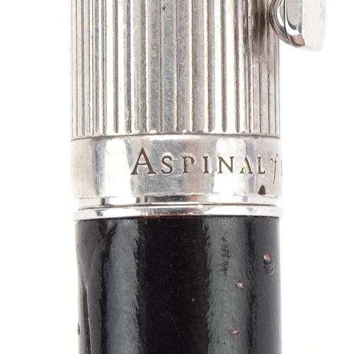 1167 - Aspinall of London, leather ballpoint pen, 13.5cm in length