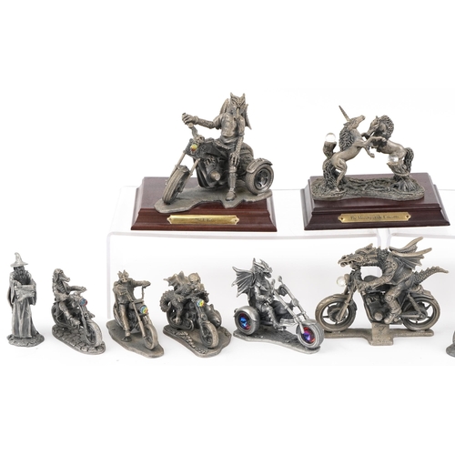 2149 - Collection of Myth & Magic pewter figures by the Tudor Mint and WAPW, including The Dragon of the Un... 