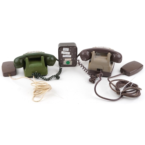 2247 - Two vintage style telephones, one numbered 746