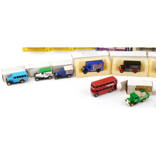 2362 - Diecast collector's advertising vehicles with boxes, predominantly Days Gone and Matchbox