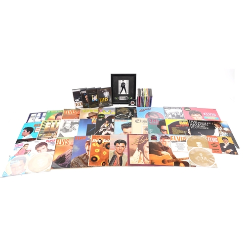 1491 - Elvis Presley memorabilia including vinyl LP records, CDs, DVDs and exclusive photo discs