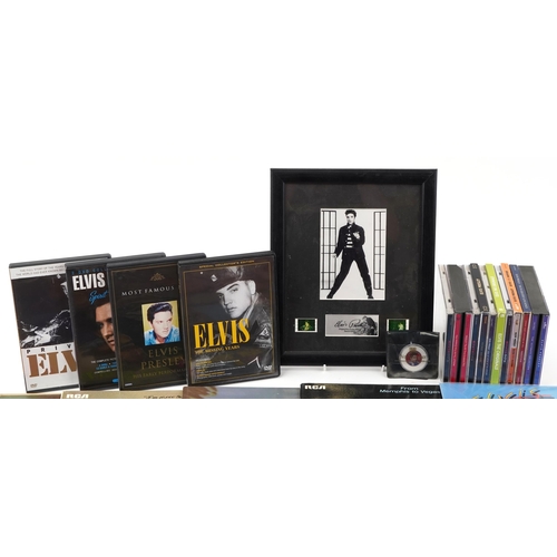 1491 - Elvis Presley memorabilia including vinyl LP records, CDs, DVDs and exclusive photo discs