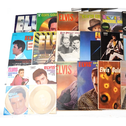 1491 - Elvis Presley memorabilia including vinyl LP records, CDs, DVDs and exclusive photo discs