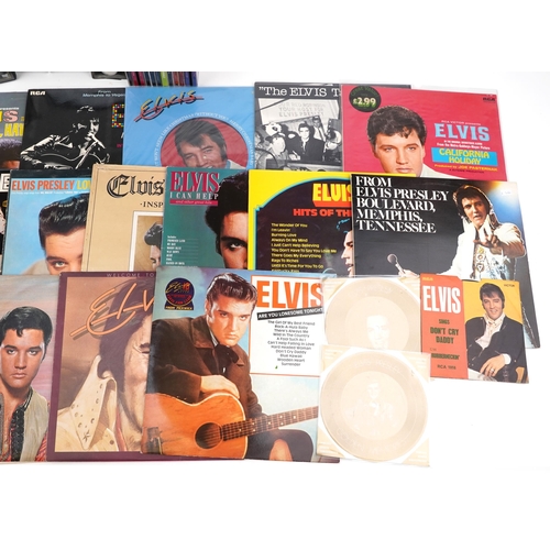 1491 - Elvis Presley memorabilia including vinyl LP records, CDs, DVDs and exclusive photo discs