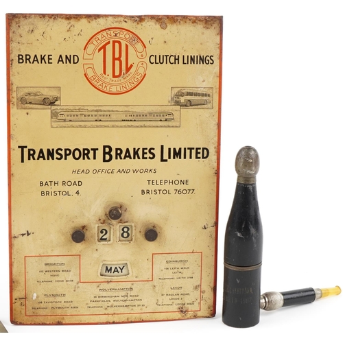 1428 - Vintage advertising items comprising Transport Brakes Limited calendar, Canadian Pacific vesta and I... 