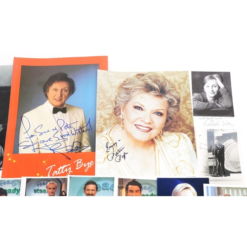 2514A - Collections of television personalities autographs and photographs including Ken Dodd and Terry Woga... 