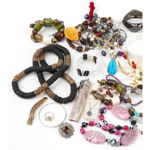 3564 - Large collection of costume jewellery including necklaces, bangles, bracelets and earrings