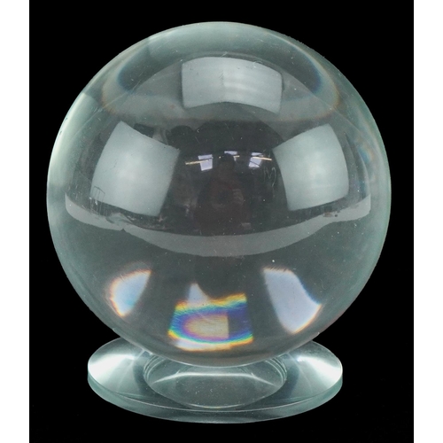 1163 - Crystal fortune teller's ball on stand, 11cm high