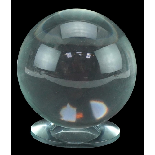 1163 - Crystal fortune teller's ball on stand, 11cm high