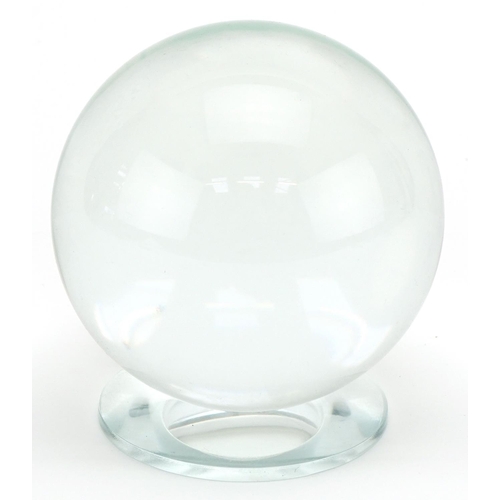 1163 - Crystal fortune teller's ball on stand, 11cm high