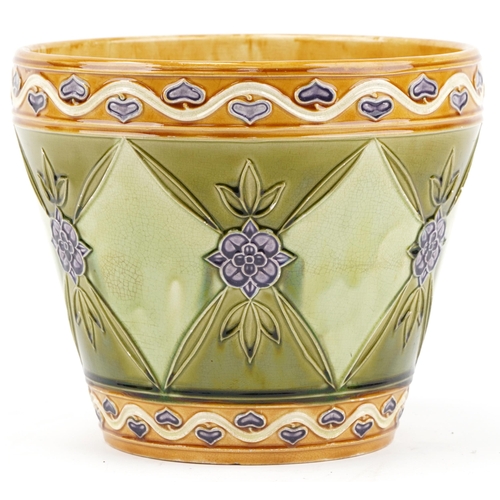 195 - Minton Secessionist jardinière, registered number 616446 to the base, 23cm high