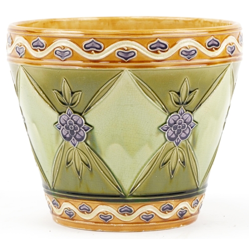 195 - Minton Secessionist jardinière, registered number 616446 to the base, 23cm high