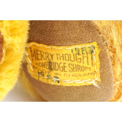 2350 - Four vintage Merrythought pyjama cases in the form of dogs and three Merrythought teddy bears, the l... 