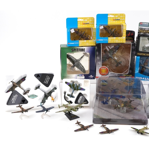 2346 - Large collection of military interest model aircraft, some diecast and with boxes, including Corgi, ... 