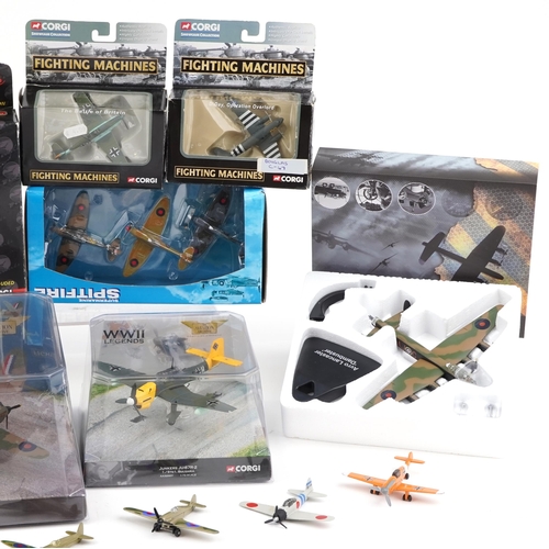 2346 - Large collection of military interest model aircraft, some diecast and with boxes, including Corgi, ... 