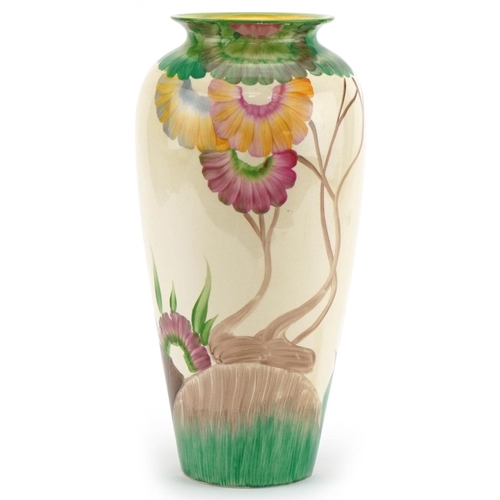 317 - Clarice Cliff Aurea pattern vase, Clarice Cliff Bizarre mark to the base, 27cm high