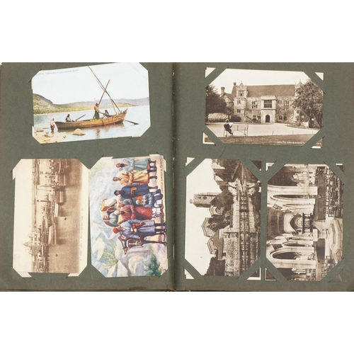 2493 - Album of postcards including Middle Eastern scenes, Tiberias fisherman's boat, The River Jordan, Mou... 