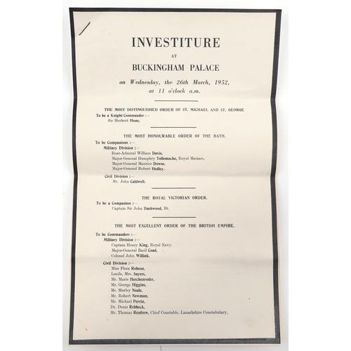 2507 - MBE awarded to Miss Freda Small with investiture at Buckingham Palace Wednesday 25th March 1952, Mis... 