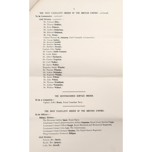 2507 - MBE awarded to Miss Freda Small with investiture at Buckingham Palace Wednesday 25th March 1952, Mis... 