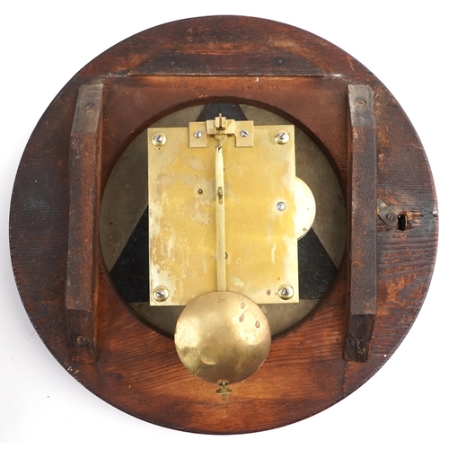 1085 - ***Withdrawn***Volk's Electric Railway oak Station clock with fusée movement and painted dial, the V... 