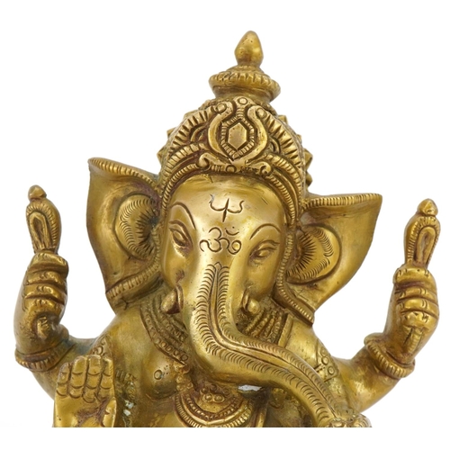 1329 - Indian bronze study of Ganesh, 16cm high