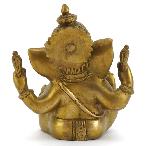 1329 - Indian bronze study of Ganesh, 16cm high