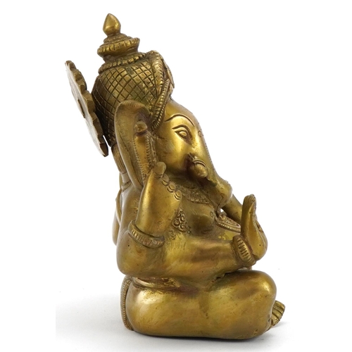 1329 - Indian bronze study of Ganesh, 16cm high