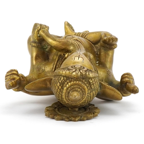 1329 - Indian bronze study of Ganesh, 16cm high