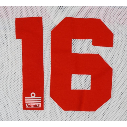 1392 - Football interest Spanish World Cup 1982 Admiral squad shirt number 16 believed to have been worn by... 