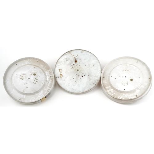 2261 - Three retro glass light fittings, each 39cm in diameter